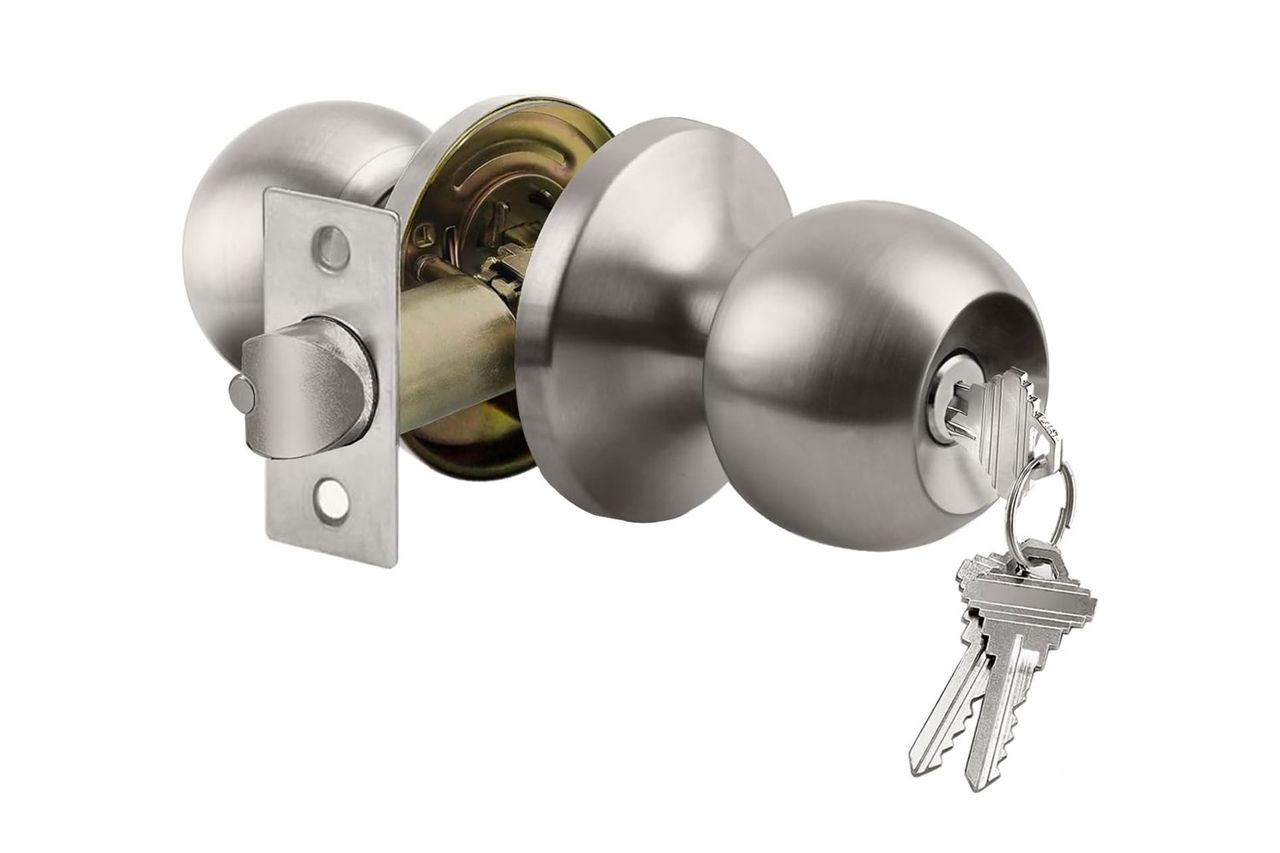 BESTTEN Keyed Entry Door Knob with Lock