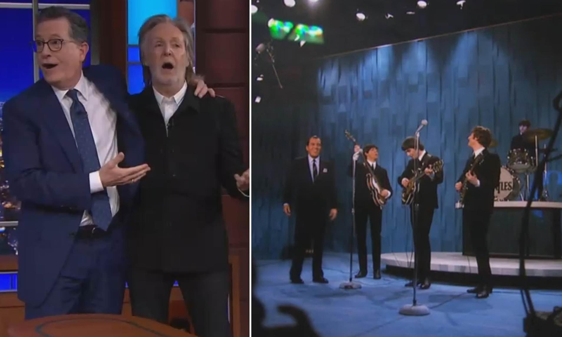Stephen Colbert has Paul McCartney as final guest 62 years after Beatles played Ed Sullivan Theatre