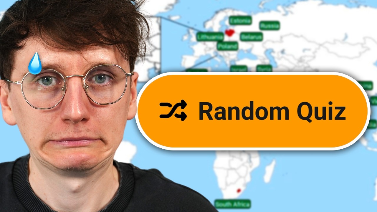 Playing random geography quizzes on Sporcle (no skips!)