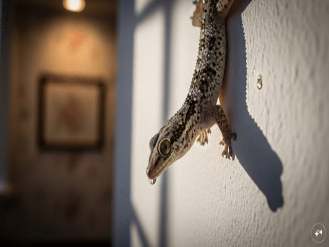 A lizard moving across the floor gives a special sign! Find out what is ...