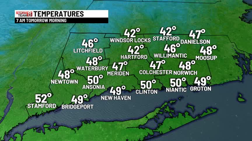 Passing clouds and chilly overnight with lows in the 40s. Partly sunny ...