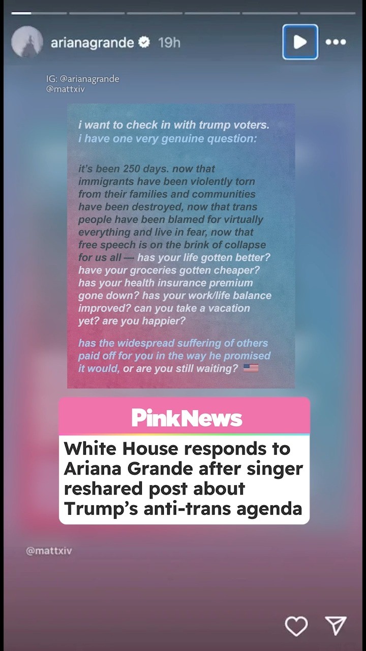 Ariana Grande calls out Trump admin, White House claps back with her own song titles