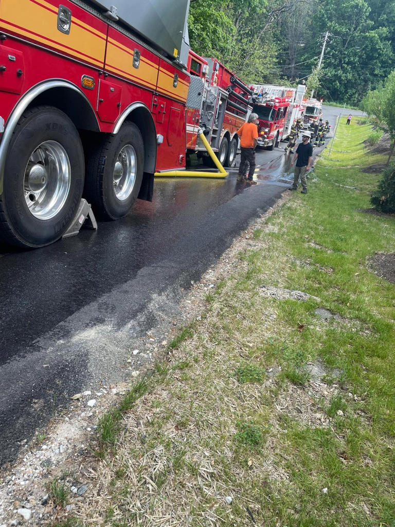 Firefighters tackle brush fire, then a roof fire at Route 22 Mercedes ...