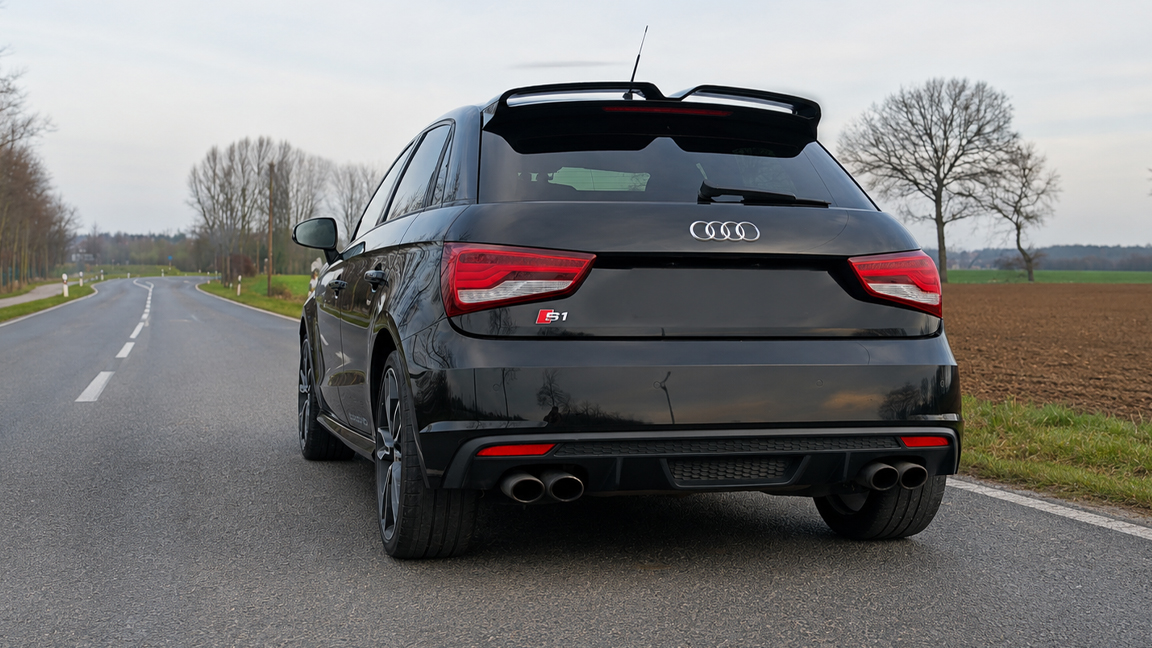 Audi S1 big turbo acceleration and sound
