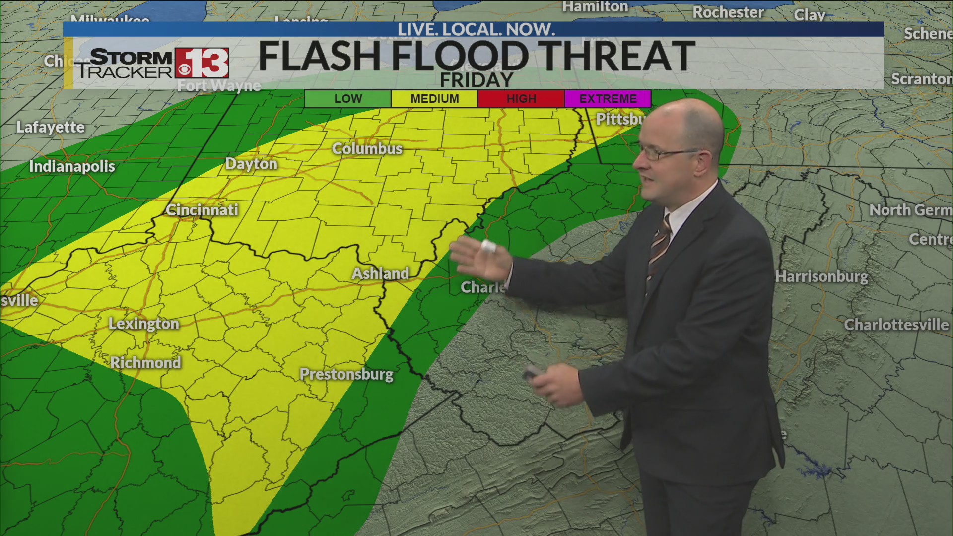 Rounds of storms Friday lead to flood threat, watches issued