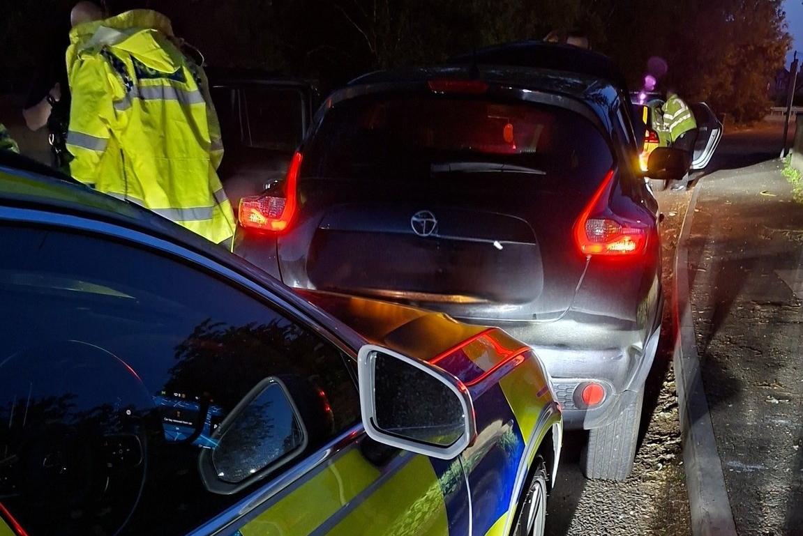 Underage driver caught with car full of drugs after ramming police car ...
