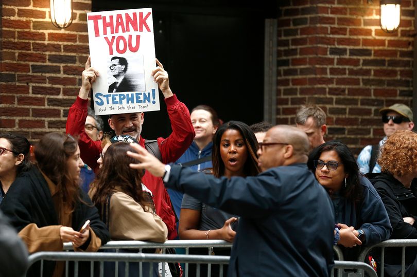 Stephen Colbert fans fear 'we have entered into fascism' as they gather ...