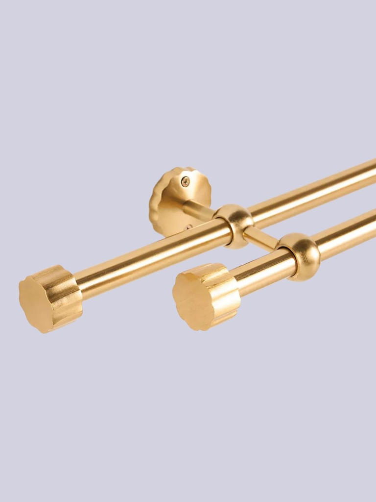 Design-y double curtain rods do the hard work for you