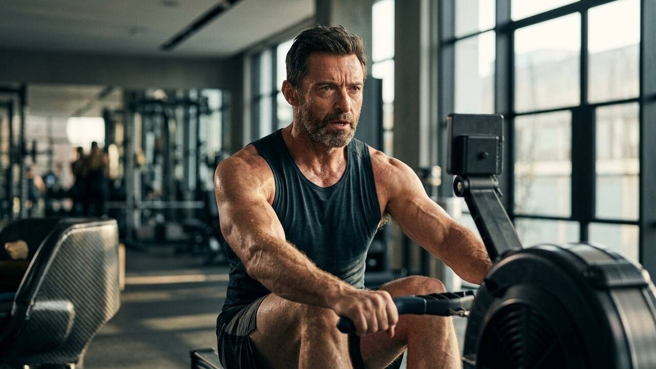 At 57, Hugh Jackman elevates his fitness routine with impressive rowing ...