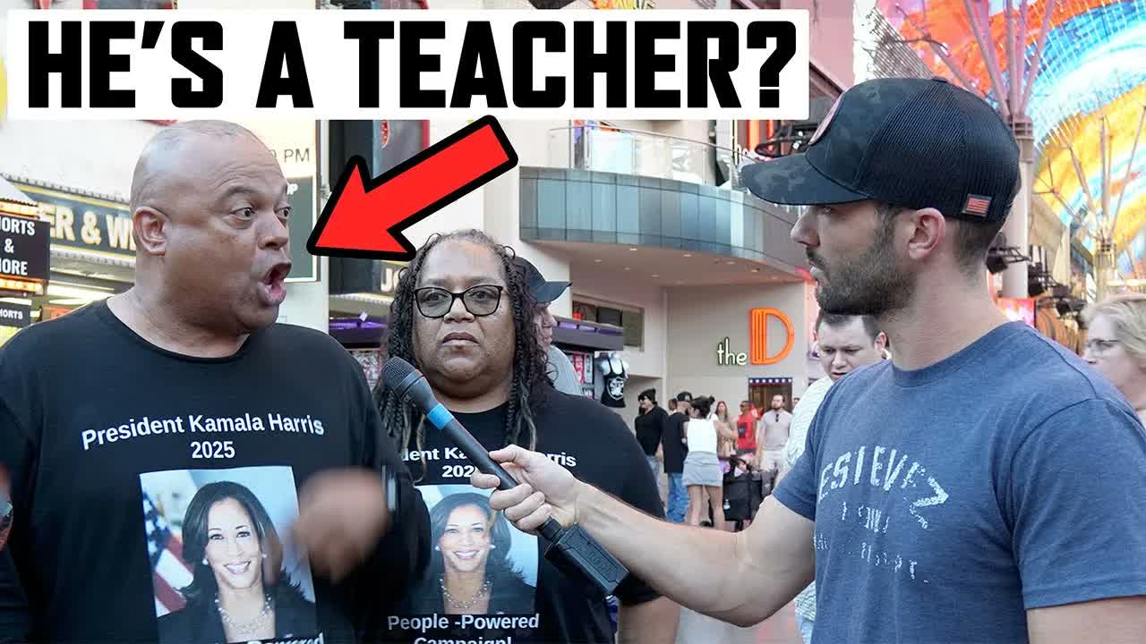 Kamala Harris supporter faces pushback in heated exchange
