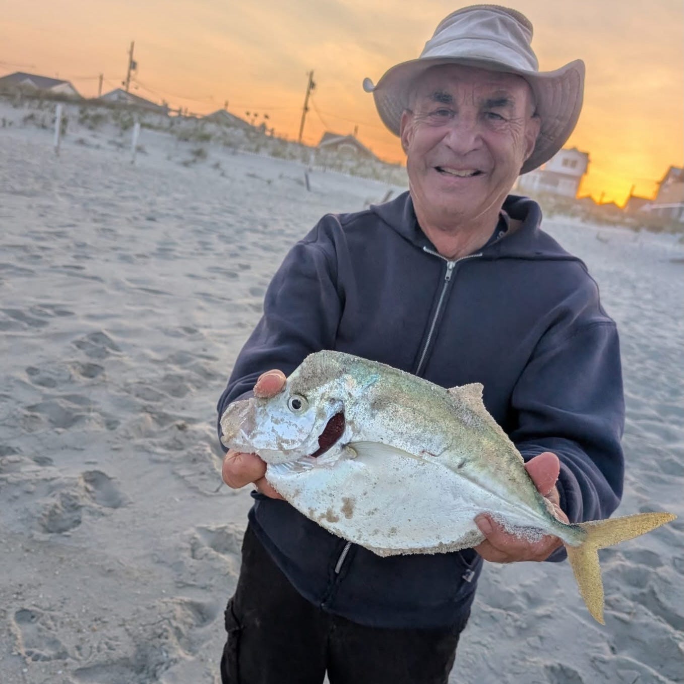 Surf fisherman's rare catch at Chadwick Beach could be a moonfish