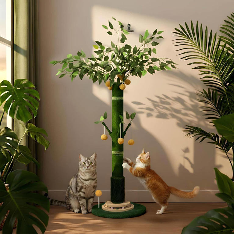 Amazon's stylish faux tree cat scratcher blends decor and function for ...