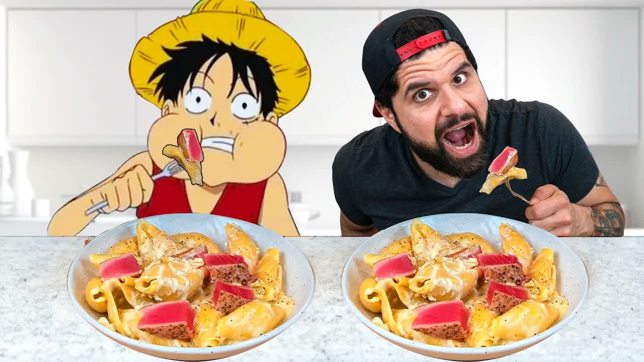 Luffy's sea king pasta from One Piece recreated with real fish — here's ...