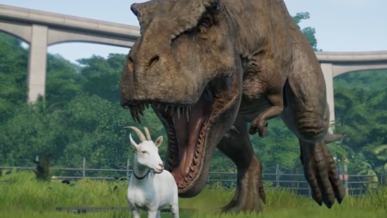 Checking out the GOAT in Jurassic World Evolution
