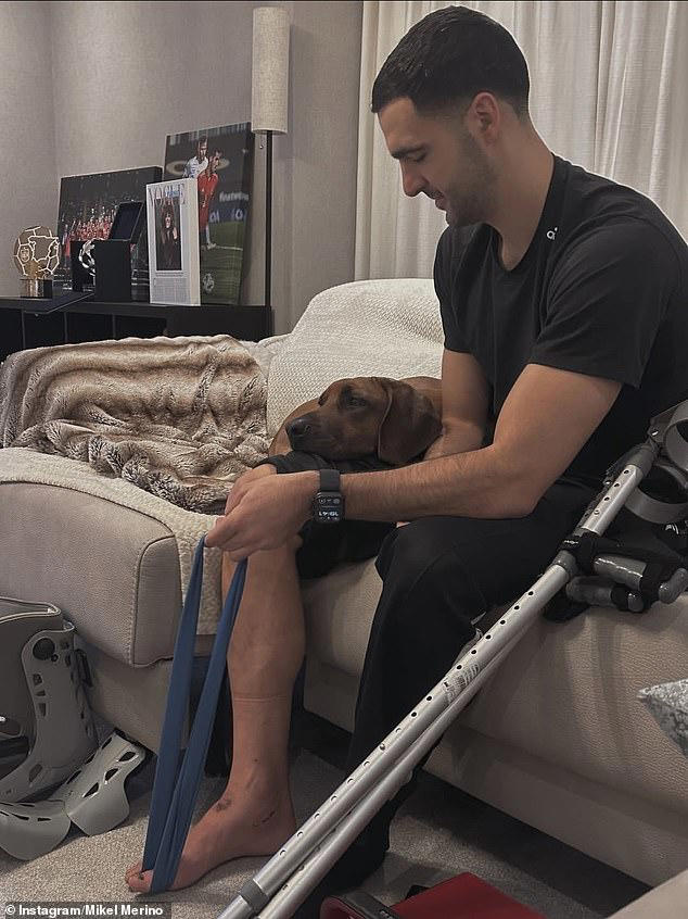 Revealed: How Mikel Merino's injury was so bad he had to use a mobility ...