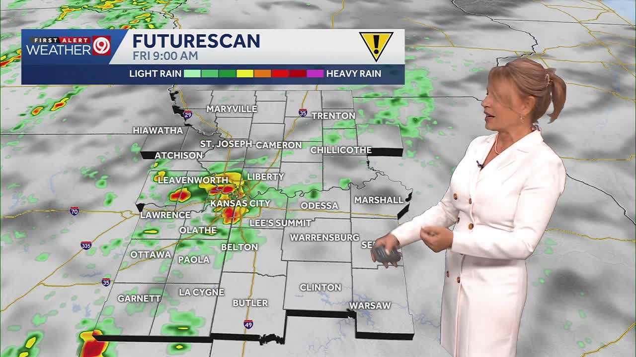 Spotty showers and a few storms possible Friday across Kansas City
