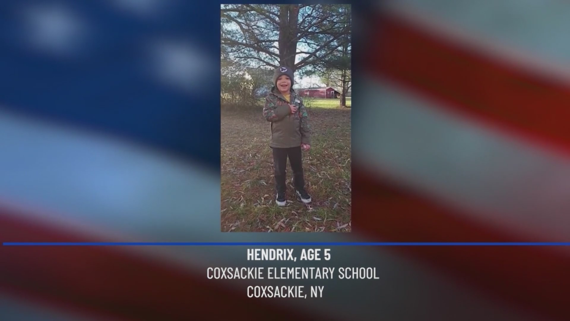 Hendrix gives us our daily Pledge of Allegiance!