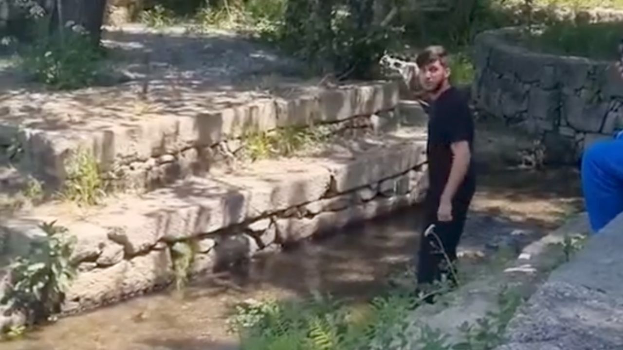 Jump over a water gap ends with a painful landing