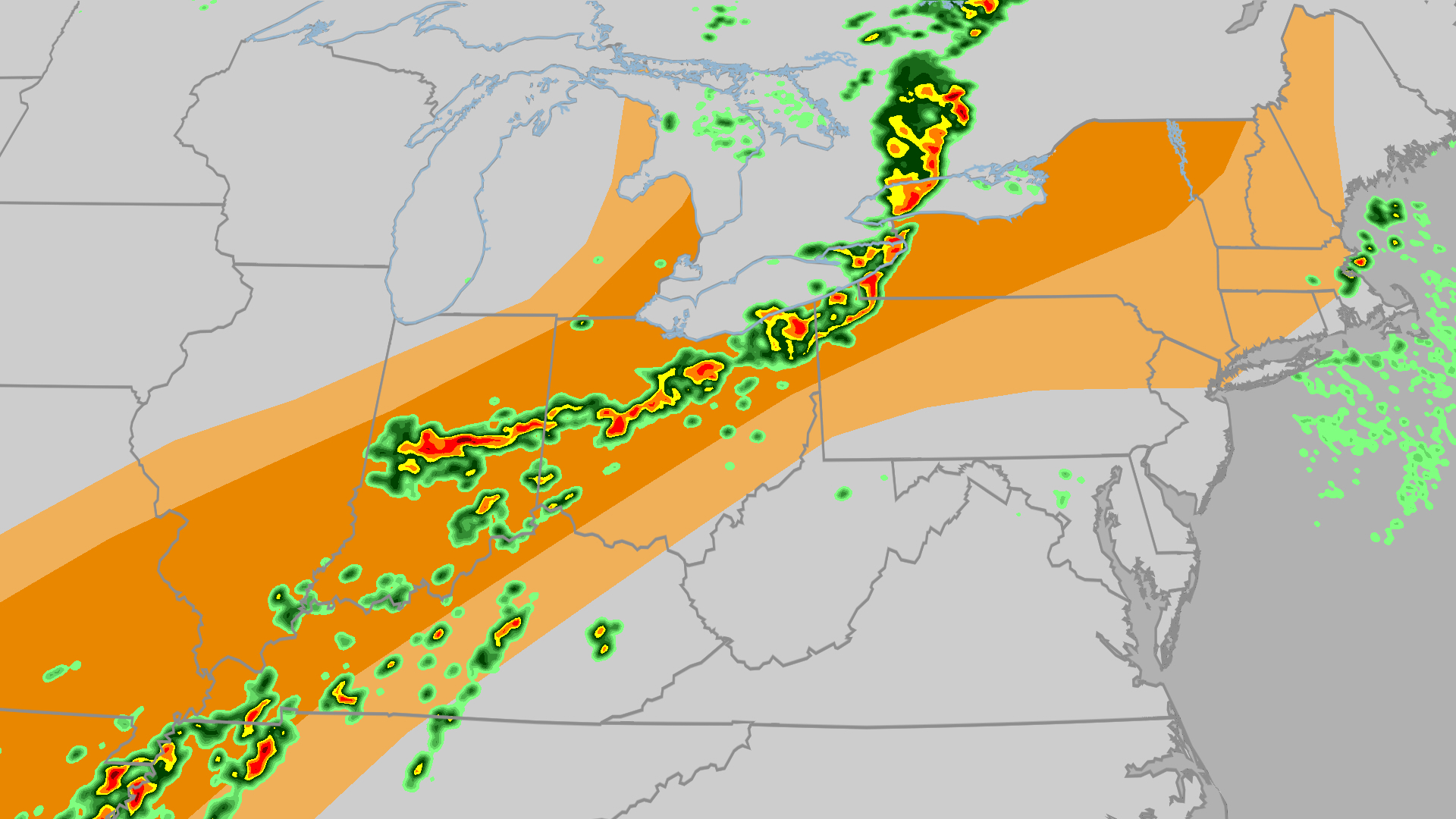 Severe storms target Northeast, Great Lakes Tuesday, Wednesday