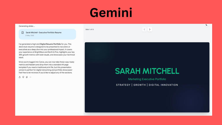 I tested ChatGPT vs Claude vs Gemini to build a resume — here's the winner