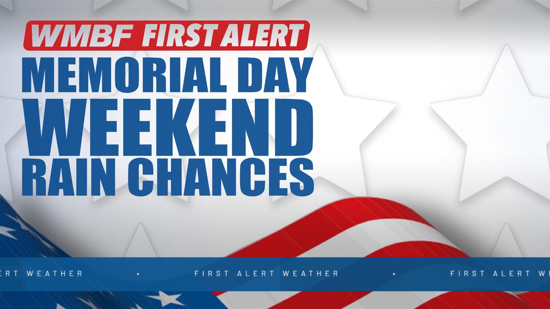 First alert: Storm chances through Memorial Day weekend