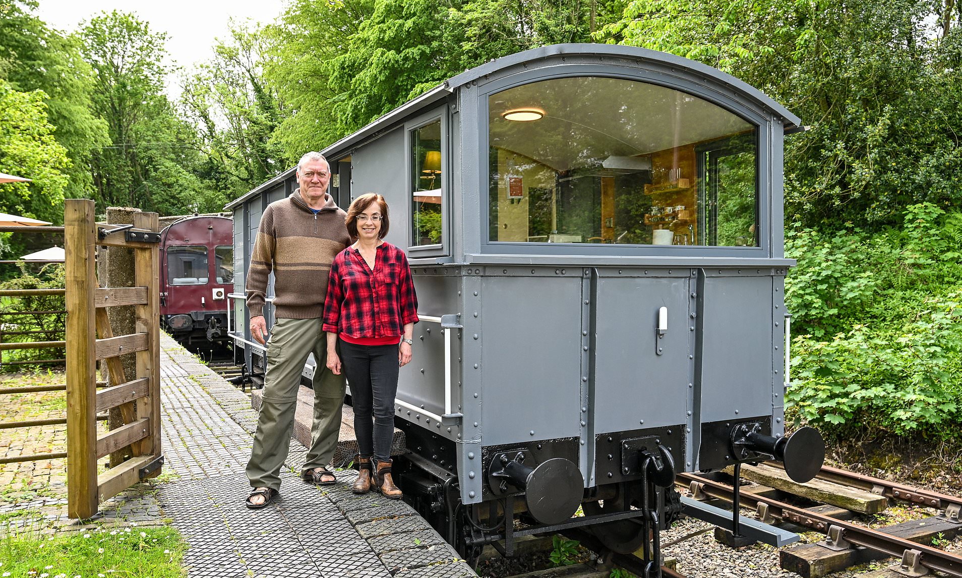 Couple turn an abandoned railway station they bought for £395,000 into ...