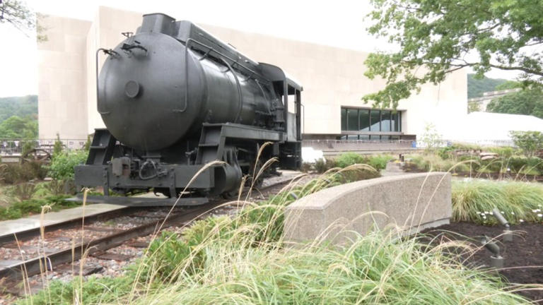 Steam engine on display at West Virginia Culture Center