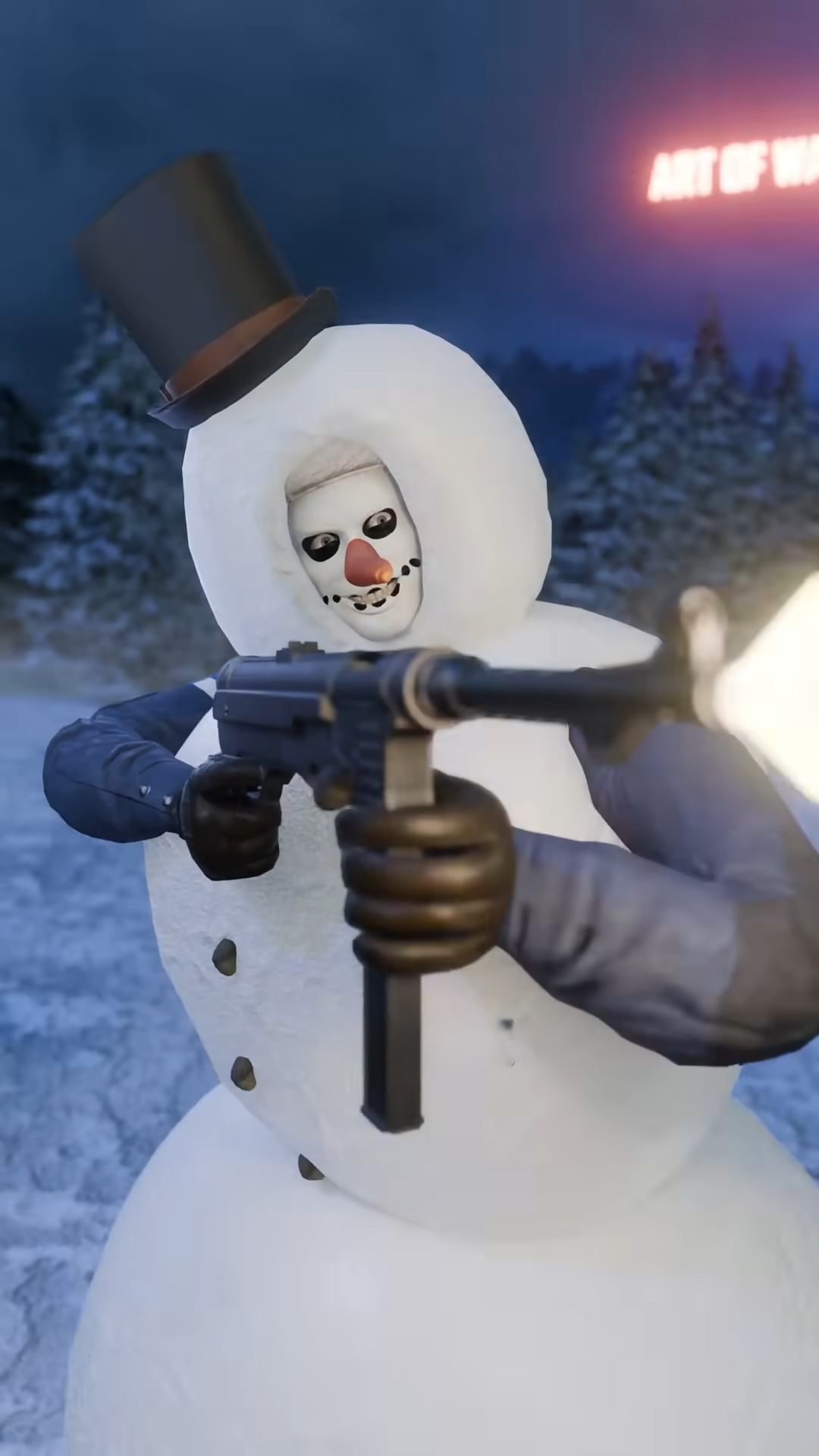 How did a sneaky snowman disguise fool troops?