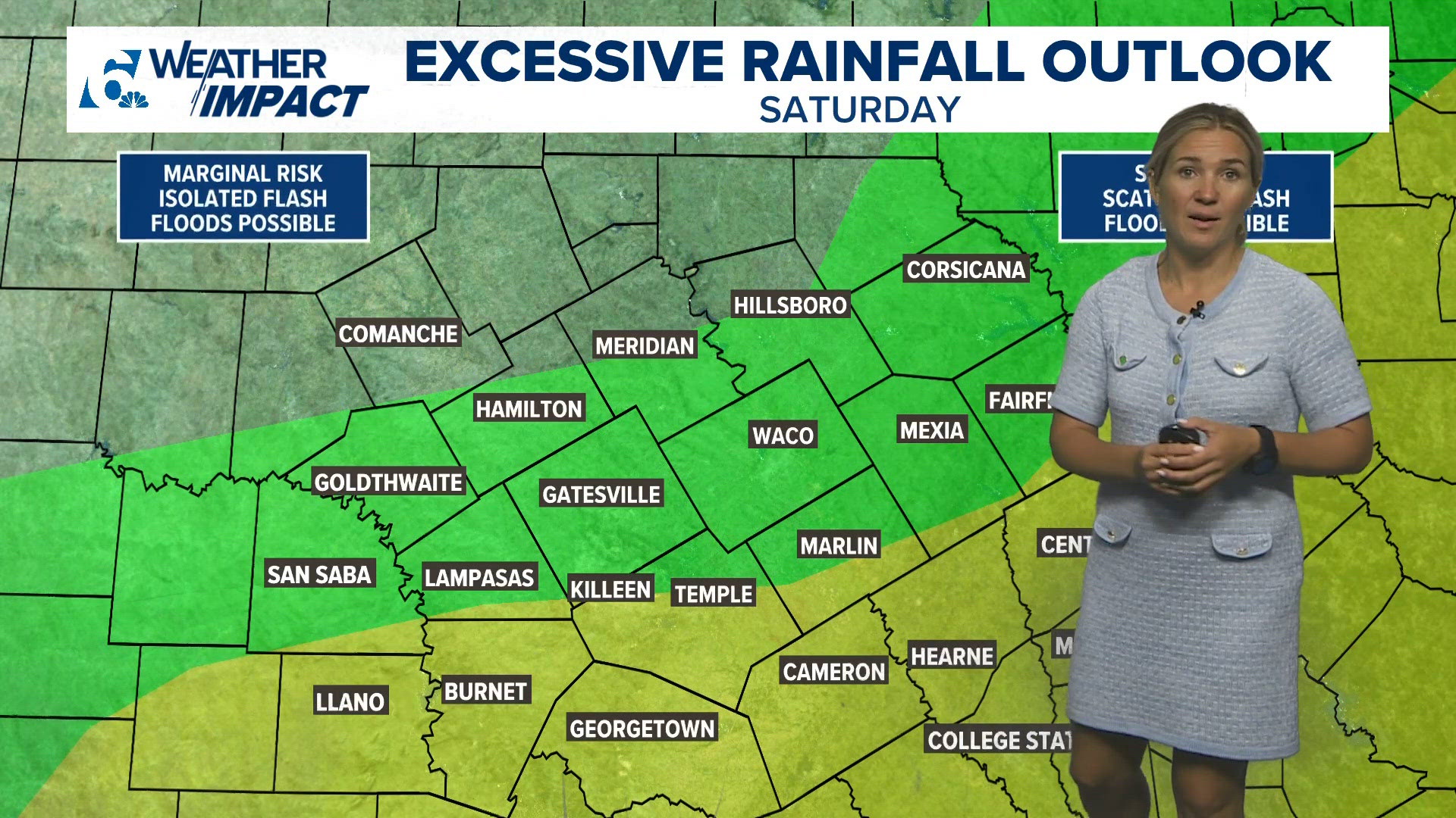 Weather impact alert issued for Saturday in Central Texas amid flood risks