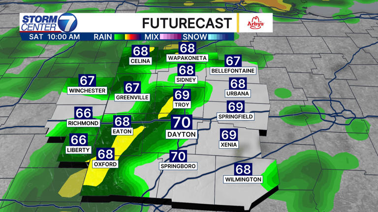 Rainy night ahead, chances linger into the weekend