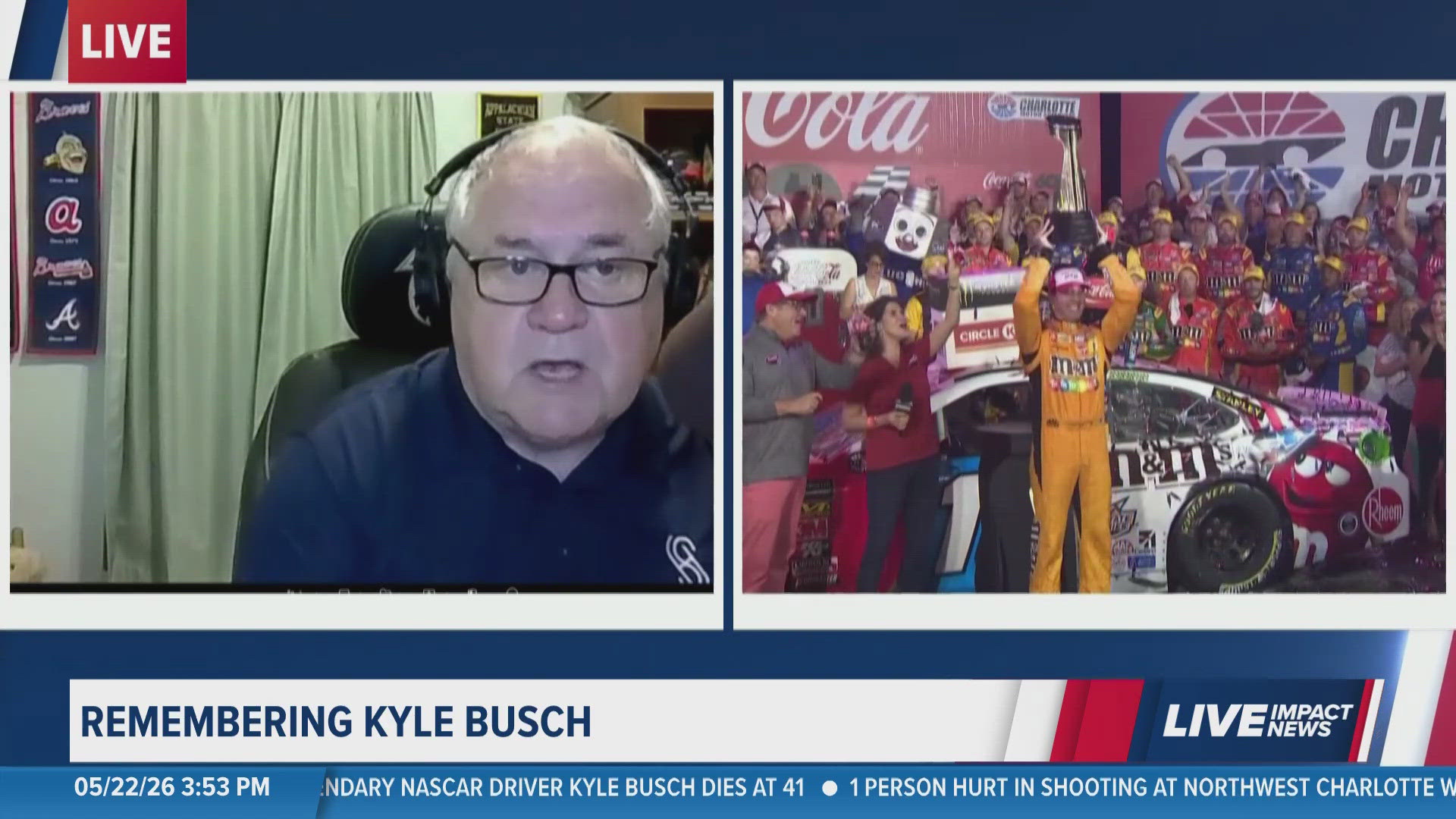 Legendary NASCAR broadcaster Doug Rice remembers Kyle Busch | 'He was ...