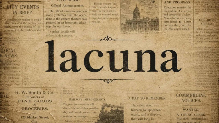 Word of the day: Lacuna