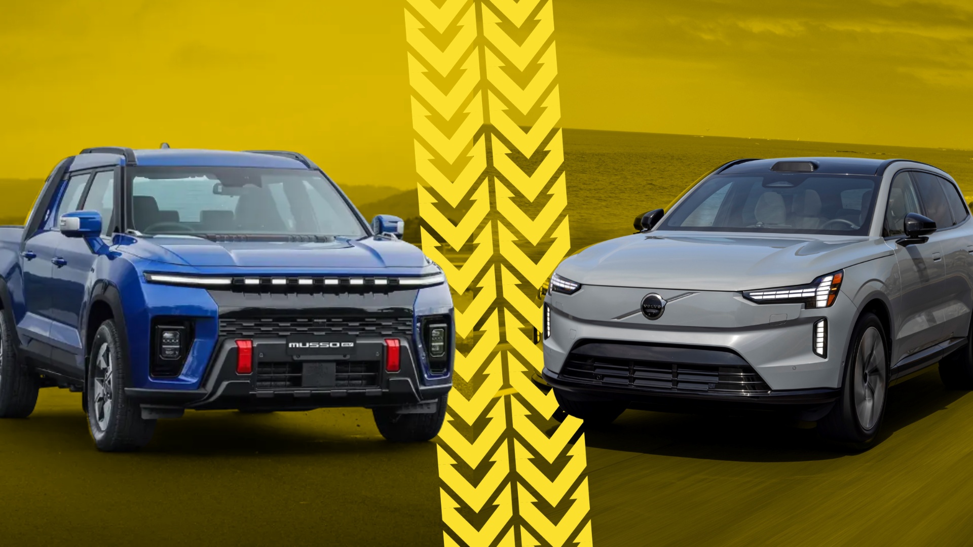 KGM Musso EV vs Volvo EX90