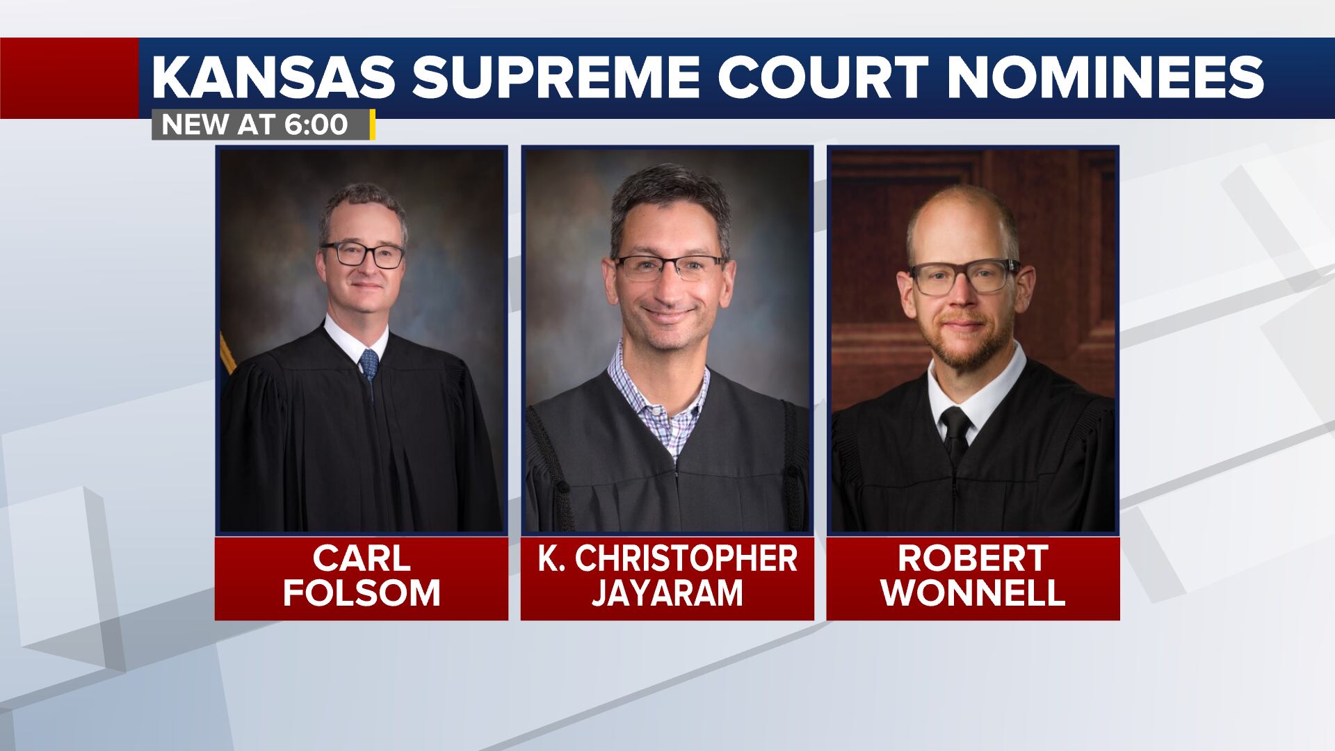 Commission names three finalists for Kansas Supreme Court vacancy