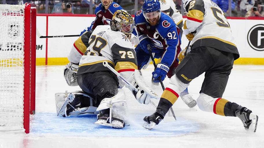 Image showcasing Vegas Golden Knights get a commanding 2-0 series lead thanks to a quiet ...