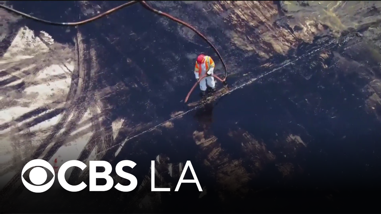 East Los Angeles ruptured pipeline sends thousands of gallons of oil ...