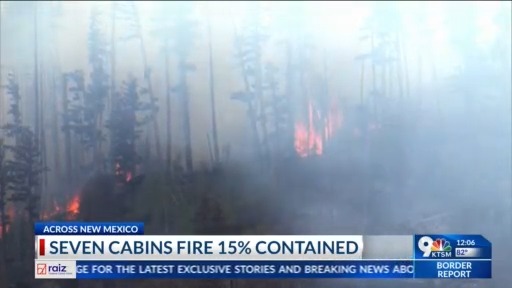 Seven Cabins Fire 15% contained