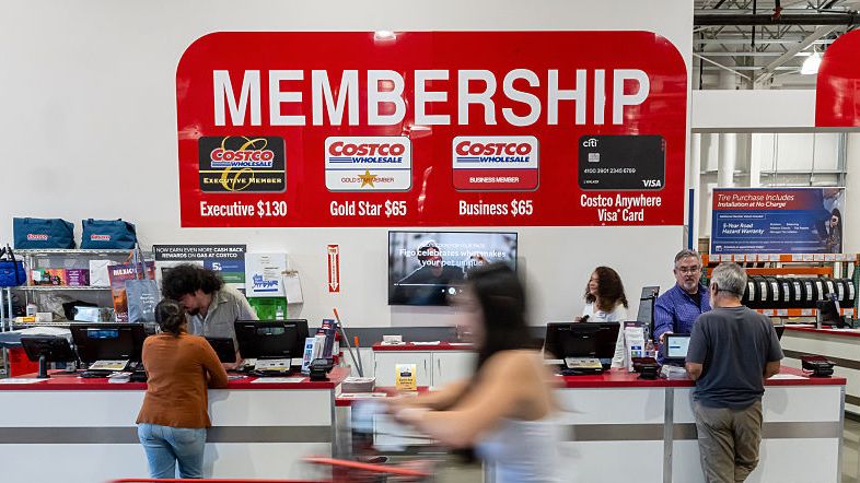 The membership counter inside a Costco store in Napa, California, US, on Monday, Sept. 22, 2025.
