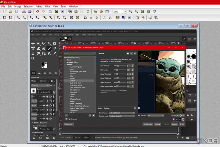 I ditched PhotoFiltre for GIMP, and it's the upgrade I didn't know I needed