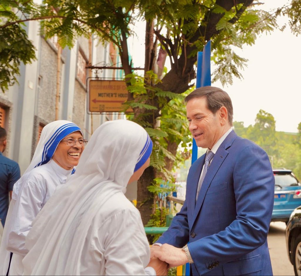 US Secretary of State Marco Rubio visits Saint Teresa's Mother House, children's home in Kolkata