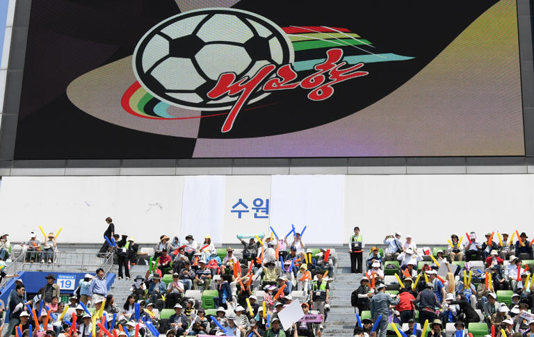 South-North cheering squad cheers 'My Hometown' in final