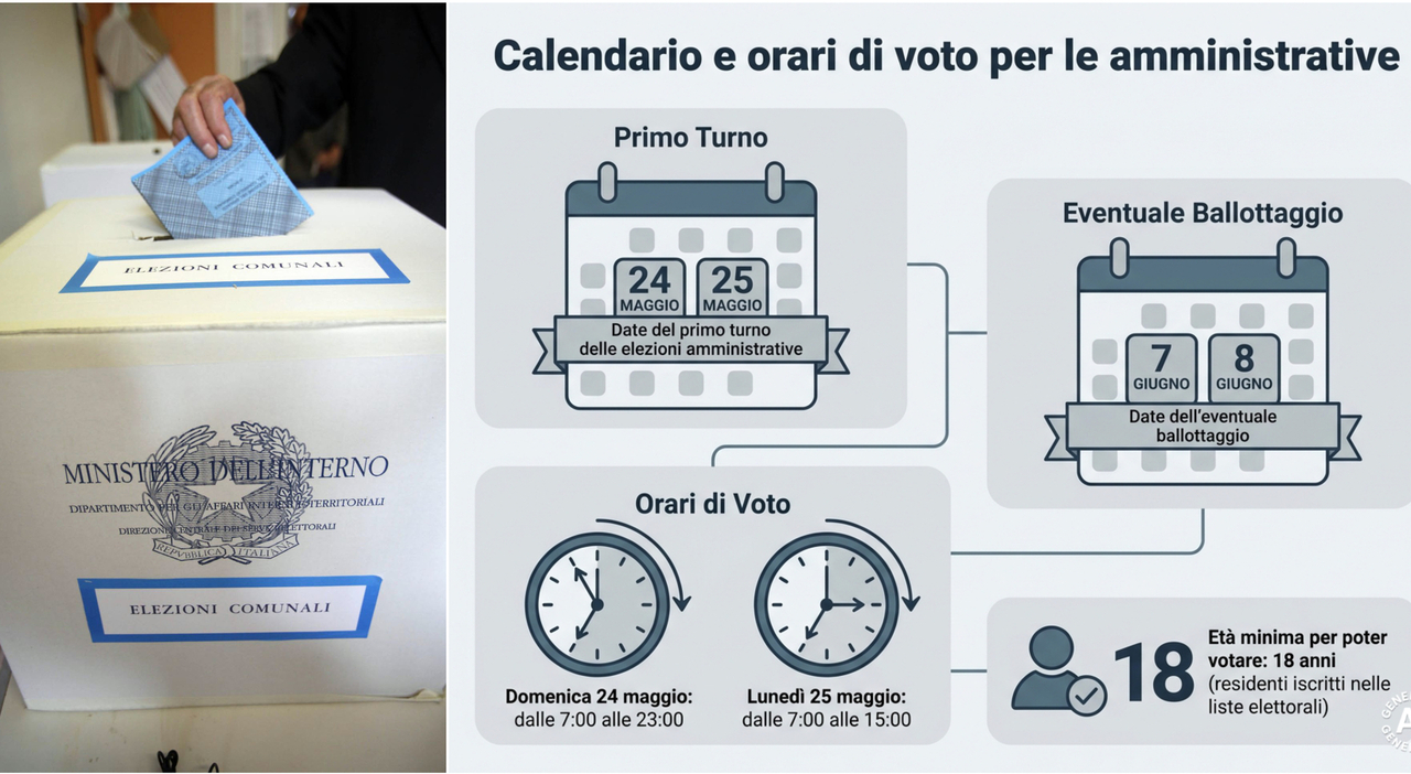 Elezioni 24 e 25 maggio 2026, alle urne in 750 comuni: dove si vota ...