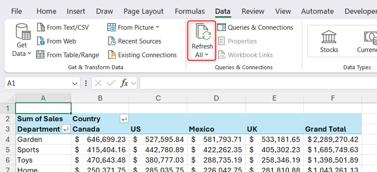 How to use Excel's Analyze Data tool for AI-powered insights