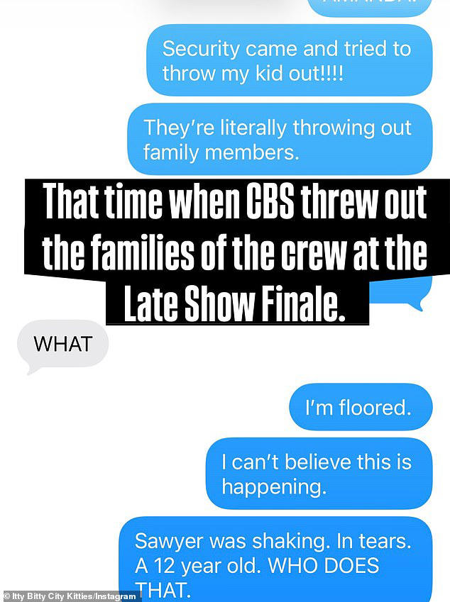 Family of Stephen Colbert's crew claim they were kicked out of final ...