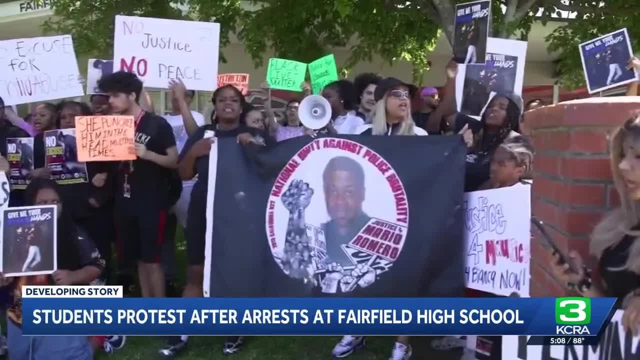 Students continue protest after arrests at Fairfield High School