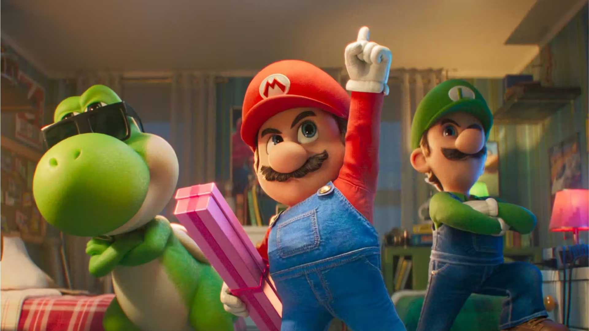 Yoshi, Mario, and Luigi Are Ready to Party in The Super Mario Galaxy Movie