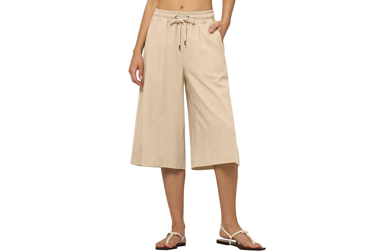 Willit Women's Linen Capri