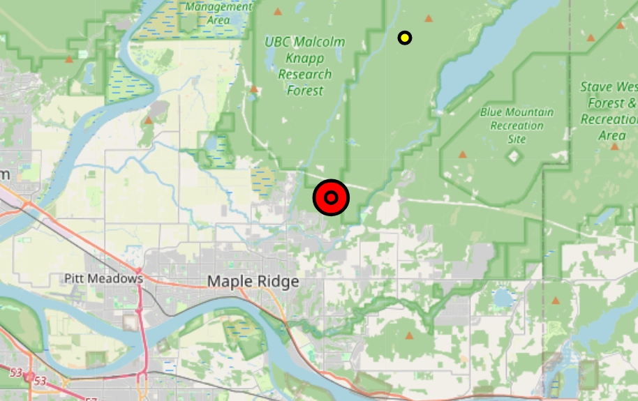 Wildfire sparks overnight response in BC., Maple Ridge forest