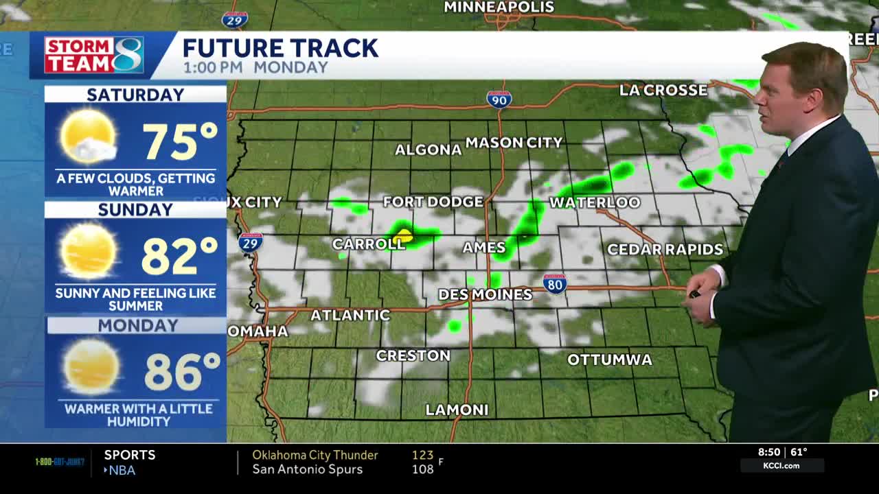 Iowa weather: More sunshine and warmer this weekend