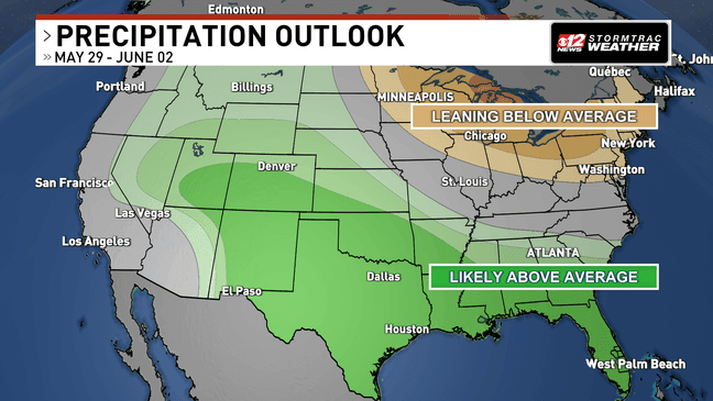 Memorial Day weekend starts with scattered afternoon storms